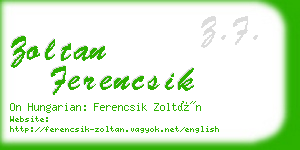 zoltan ferencsik business card